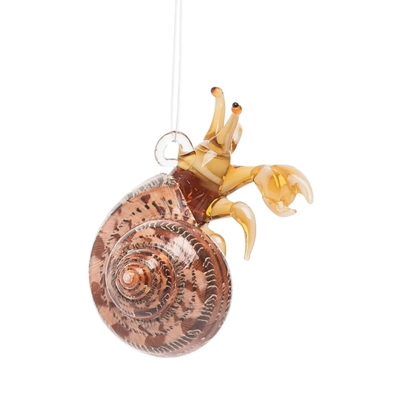 Hermit Crab In Shell Artglass Hanging Ornament< Hot