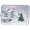 Holiday Farm Tray With Insignia Season's Greetings< Hot