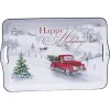 Holiday Farm Tray With Insignia Happy Holidays< Discount