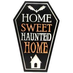Home Sweet Haunted Home Engraved Wooden Easel Sign< Discount