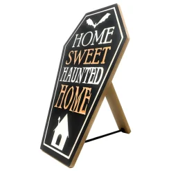 Home Sweet Haunted Home Engraved Wooden Easel Sign< Discount