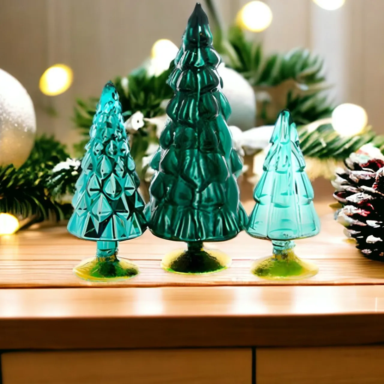 Hue Trees Small Set of 3 Teal<Cody Foster & Co. Hot