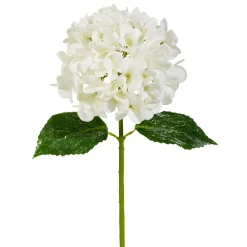 Iced White Hydrangea Stem< New