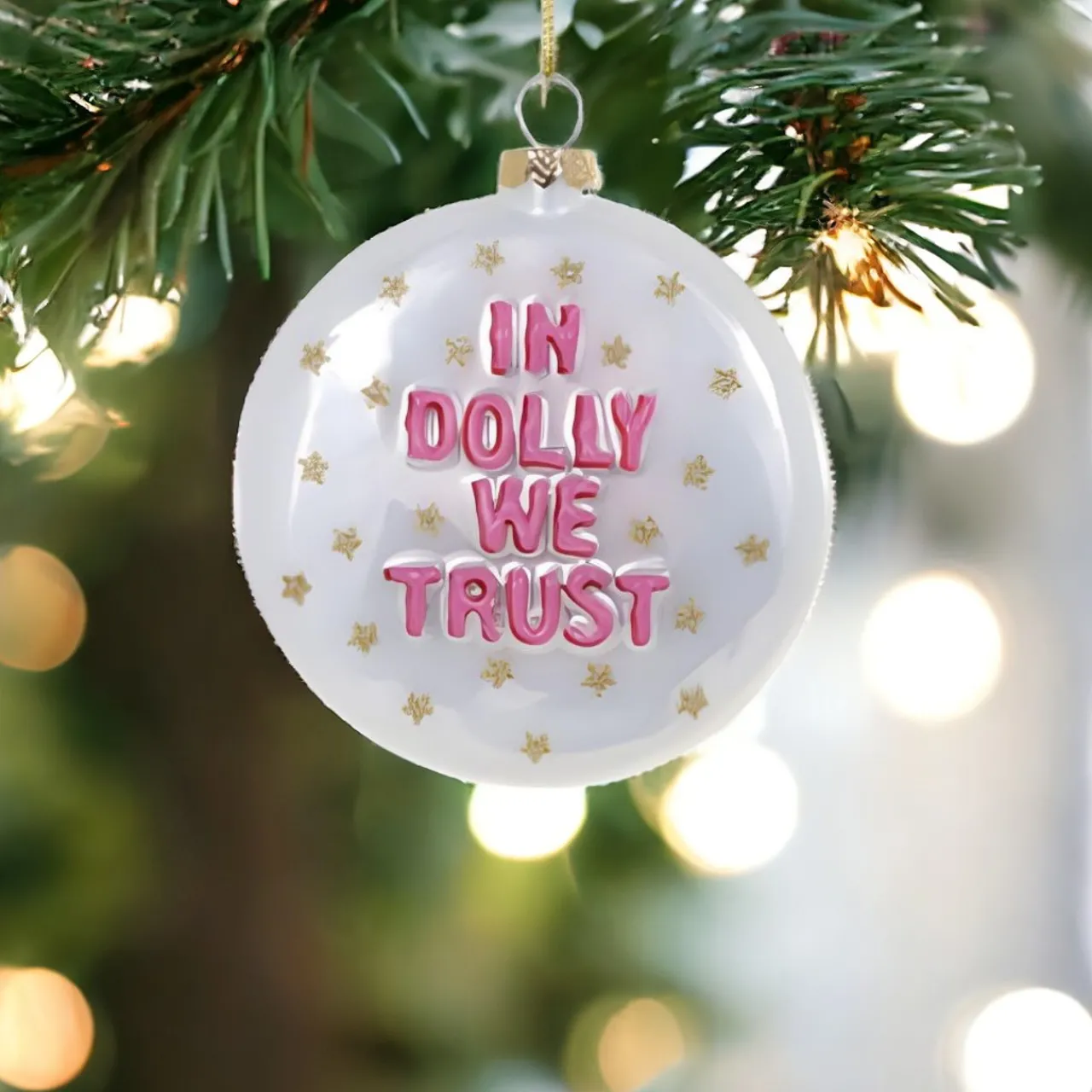 In Dolly We Trust Gold Star Christmas Ornament<Cody Foster & Co. Fashion