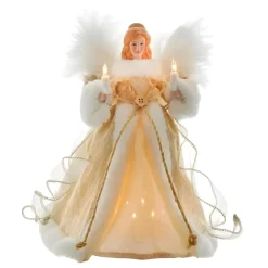 10in Lit Rustic Natural Angel Treetop<Kurt Adler Fashion