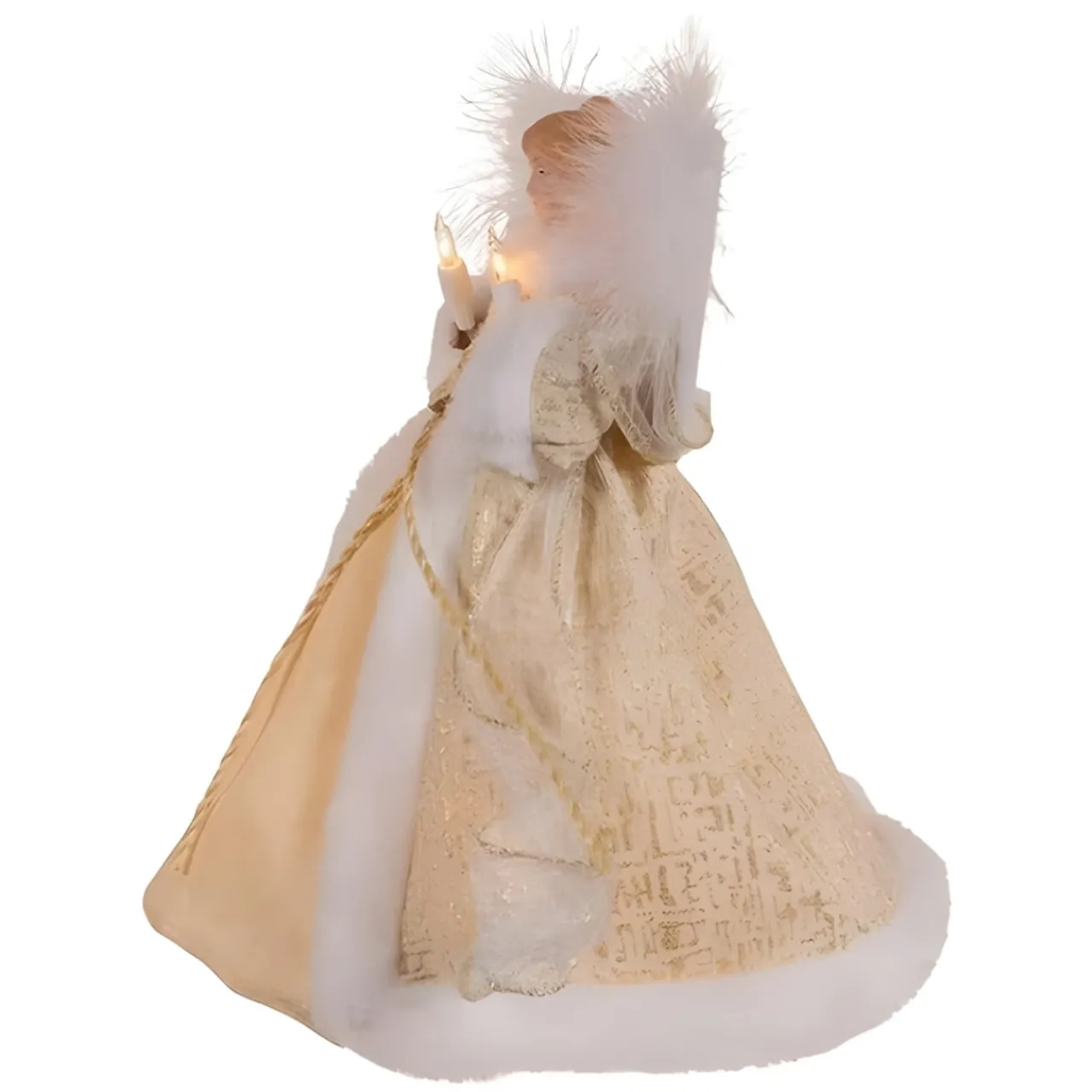 10in Lit Rustic Natural Angel Treetop<Kurt Adler Fashion