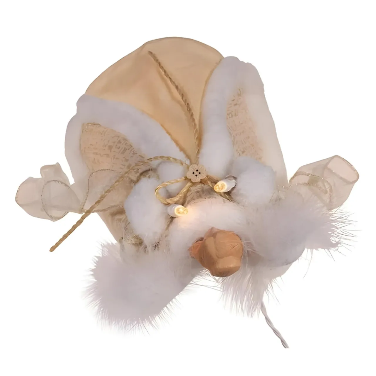 10in Lit Rustic Natural Angel Treetop<Kurt Adler Fashion