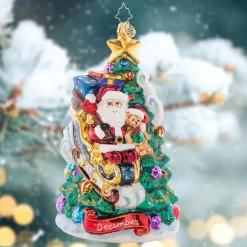 6 Inch December Decadence Santa on Christmas Tree Ornament< Outlet