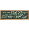 23 inch Engraved Green Wooden Wall Sign with Glitter< New
