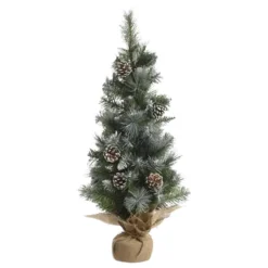 29.5 Inch Flocked Norwich Pine Tree< New