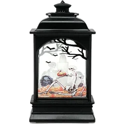 5 Inch Graveyard Skeleton Lantern With Candle< Fashion