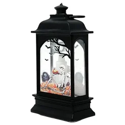5 Inch Graveyard Skeleton Lantern With Candle< Fashion