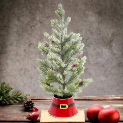 24 inch Holiday Pine Tree with Metal Collar< Sale