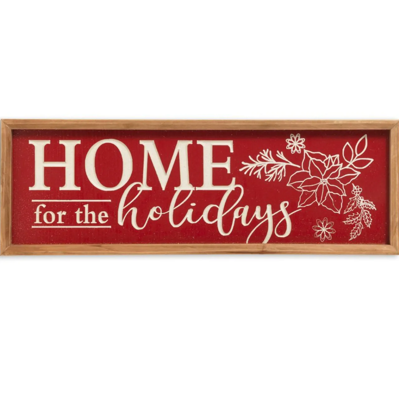 23 inch Home for the Holidays Engraved Red Wall Sign< Online