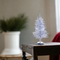 18-Inch Un-Lit Silver Tinsel Miniature Christmas Tree<Kurt Adler New