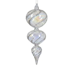Iridescent Glass Finial Ornament< Clearance