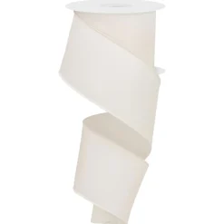 Ivory Fabric Ribbon 10 Yards 2.5 Inches Wide< Fashion