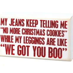 Jeans No Leggings Got You Boo Box Sign< Outlet