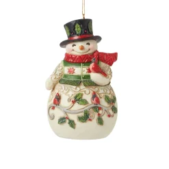 - Heartwood Creek - Snowman with Cardinal Ornament<Jim Shore Fashion