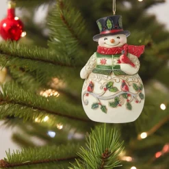 - Heartwood Creek - Snowman with Cardinal Ornament<Jim Shore Fashion