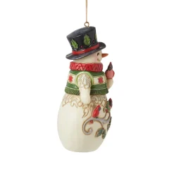 - Heartwood Creek - Snowman with Cardinal Ornament<Jim Shore Fashion