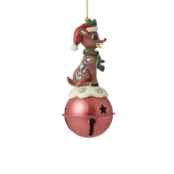 - Rudolph Traditions - Rudolph On Bell Ornament<Jim Shore Best