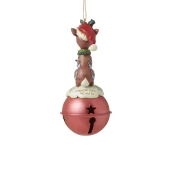 - Rudolph Traditions - Rudolph On Bell Ornament<Jim Shore Best