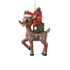 - Rudolph Traditions - Rudolph With Stacked Presents Ornament<Jim Shore Online