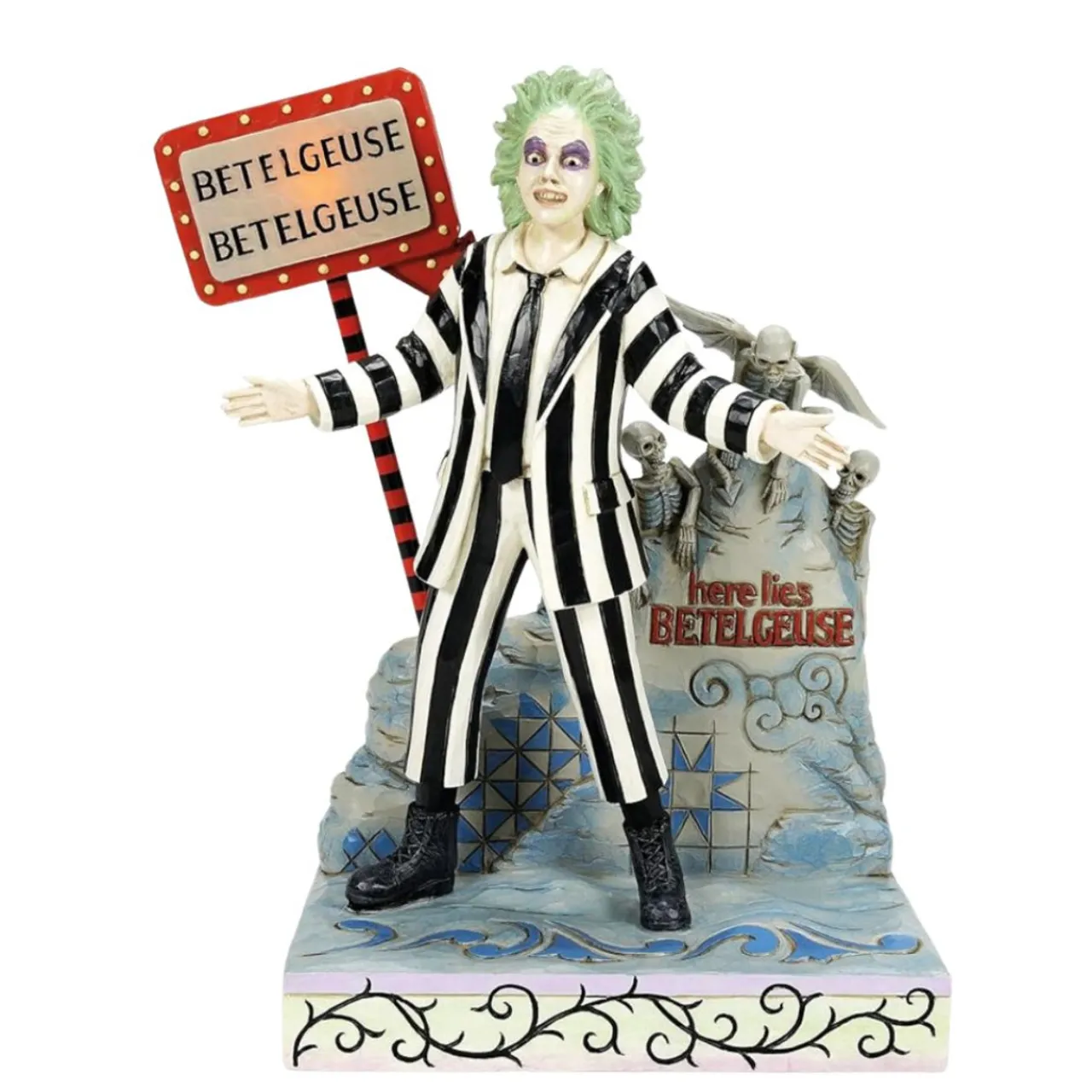 - Beetlejuice Figurine with Sign and Gravestone<Jim Shore Best