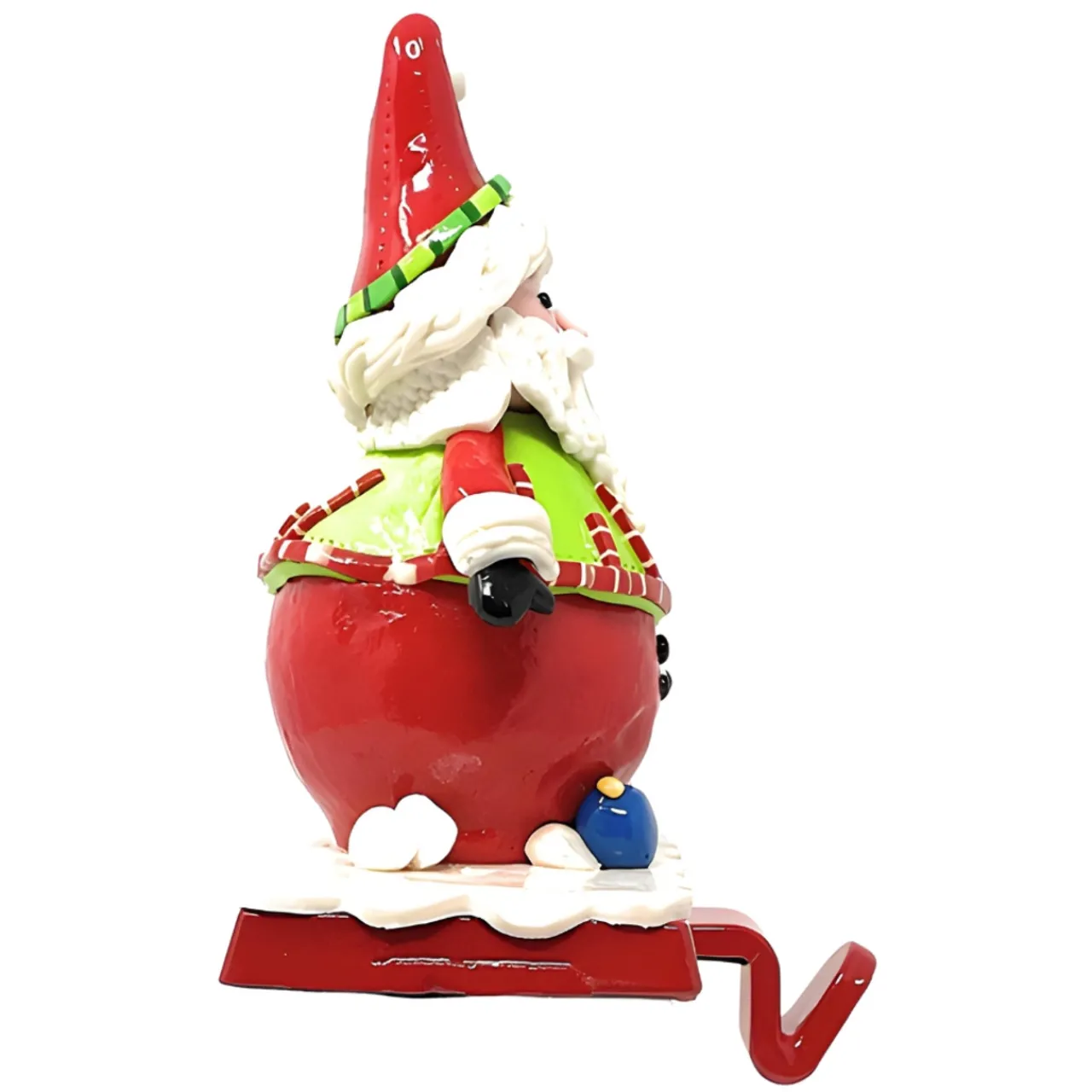 Jolly Santa Polymer Clay Stocking Holder< Fashion