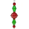 Jumbo Red and Green Swirl Glass Ornament with Gold Accents<Egyptian Museum Sale