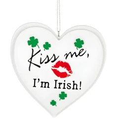 Kiss Me, Im Irish Heart Ornament< Sale