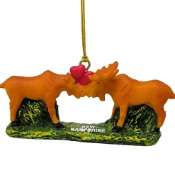 Kissing Moose New Hampshire Ornament - The Christmas Loft< Clearance