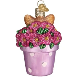 Kitten In Flower Pot Ornament - The Christmas Loft<Old World Glass Online