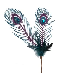 Kurt Adler - Glittered Peacock Feather Pick - TD1239< Online