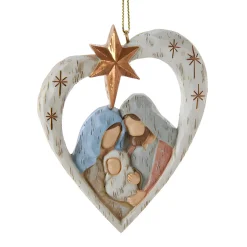 Holy Family Nativity Heart Ornament, 3.5"<Kurt Adler Hot