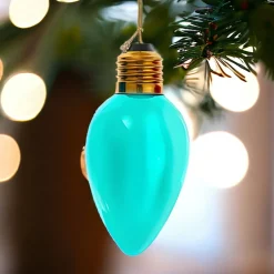 Oversized Teal C7 Glass Bulb Ornament 4.5" F2298<Kurt Adler New