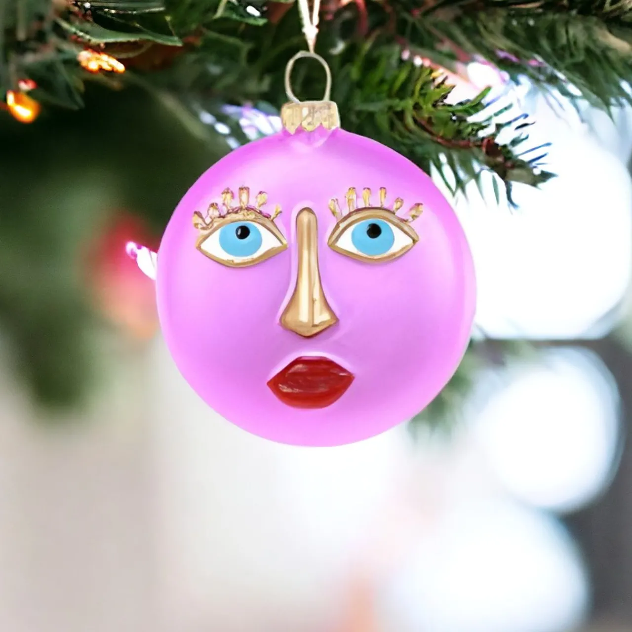 La Face Pink Ornament<Cody Foster & Co. Clearance