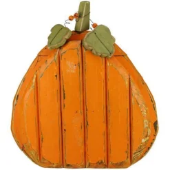 Large Carved Wooden Jack-O-Lantern Pumpkin Halloween And Fall Decor< Online