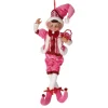 Large Fabric Pink Sweets Pixie Elf Ornament< Outlet