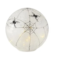 Large Frosted Glass LED Spider Web Globe with Timer< Discount