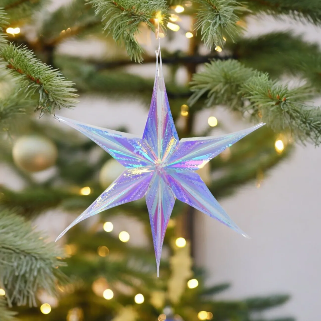 Large Iridescent Star Ornament< Online