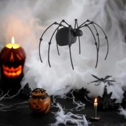 Large Metal Glitter Spider Halloween Decoration< Discount