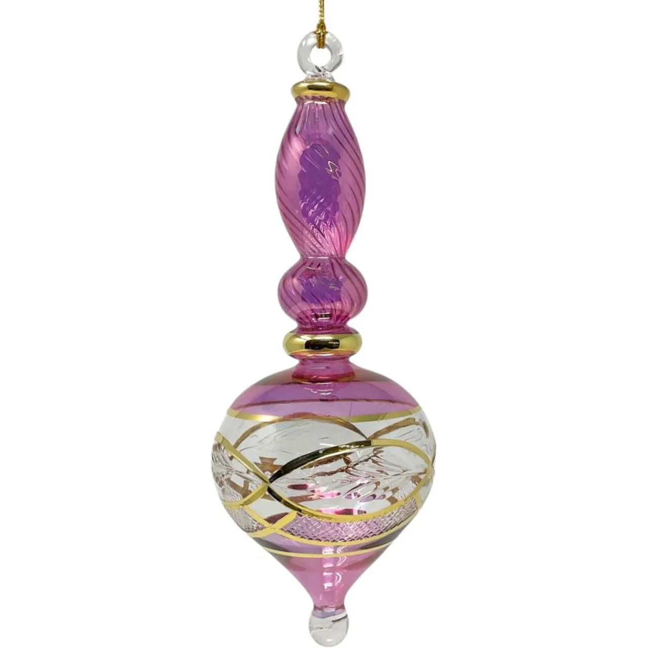 Large Purple Etched Swirl Ornament<Egyptian Museum Best