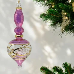 Large Purple Etched Swirl Ornament<Egyptian Museum Best