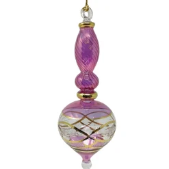 Large Purple Etched Swirl Ornament<Egyptian Museum Best