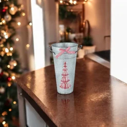 Large Red Christmas Tree Bucket< Online