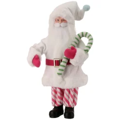 Large Soo Sweet Santa Holding Candy Cane Figurine< Outlet