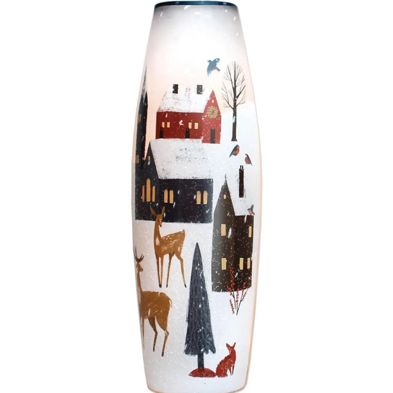 Large Winter Magic Lit Glass Vase - The Christmas Loft<Stony Creek Discount