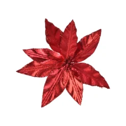 8 Leaf Red Poinsettia Pick< Outlet